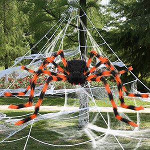 Huge 4.1FT Fake Spider | Web Included | Halloween Special