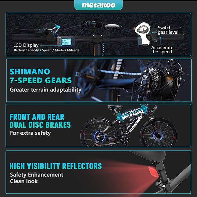 The All New 2025 Cybertrack C-100-Metakoo E-Bike | 32 Kph Speed | 91km Range