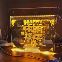 Load image into Gallery viewer, LED Acrylic Message Note Board Lamp With Bracket Erasable
