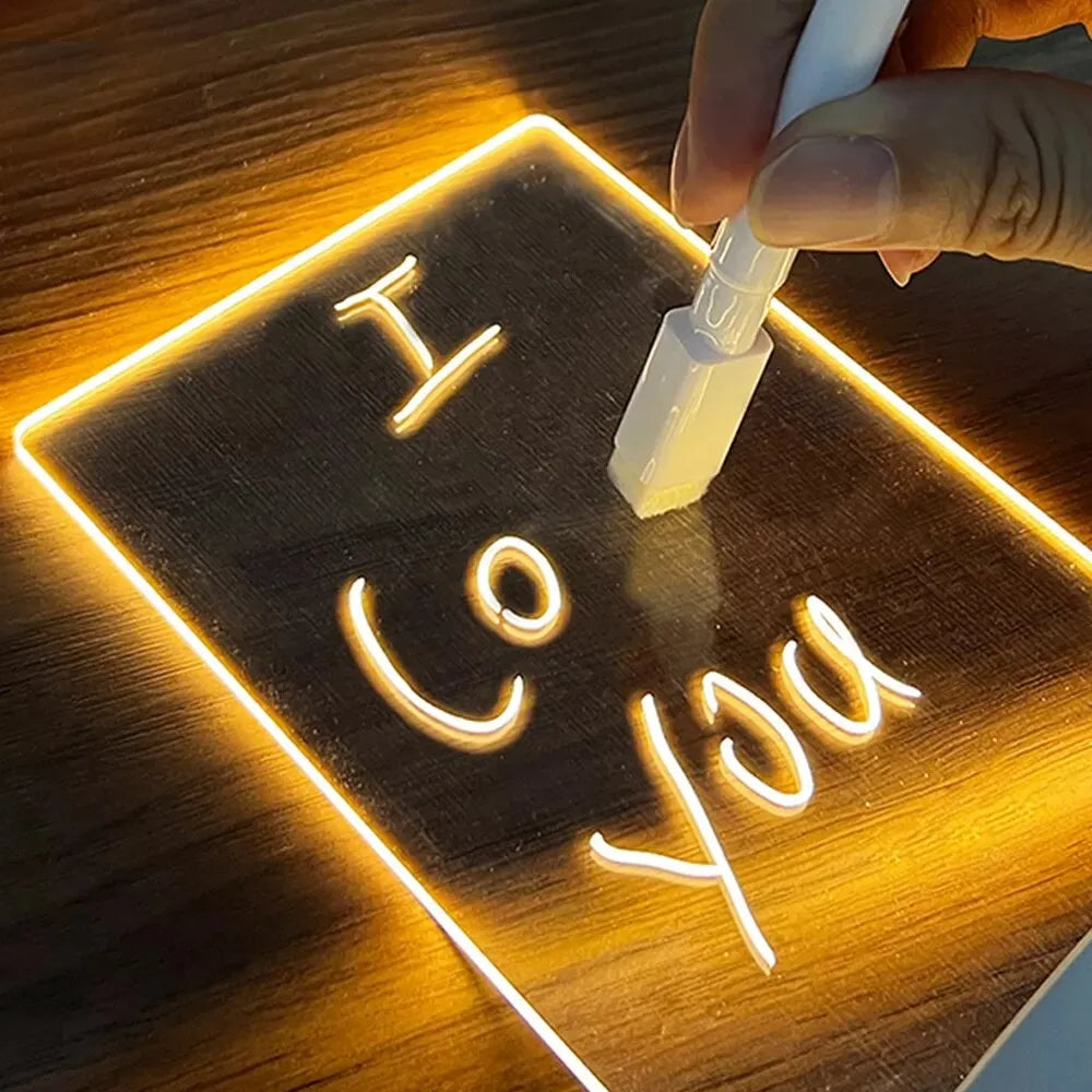 Note Board Creative Led Night Light With Pen
