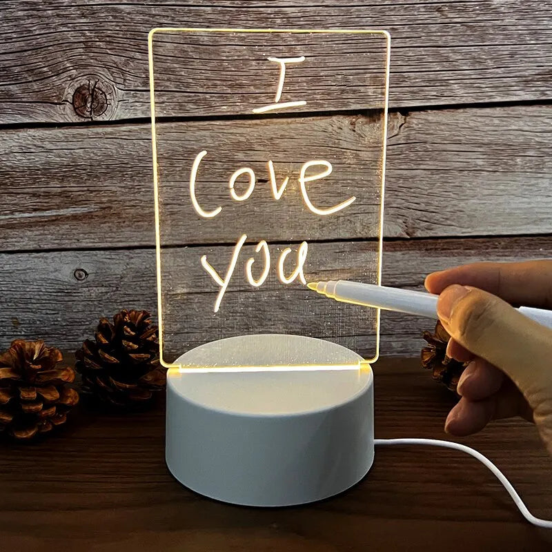 Note Board Creative Led Night Light With Pen