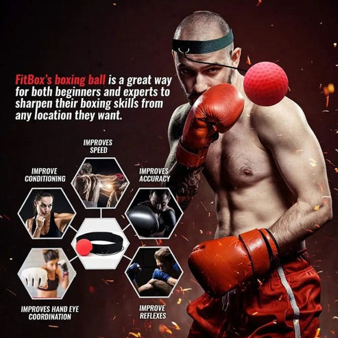 Gear Pro Boxing Ball |  MMA Boxing Reflex Ball with Adjustable Strap | Interactive Boxball App Integration | 1 Pack